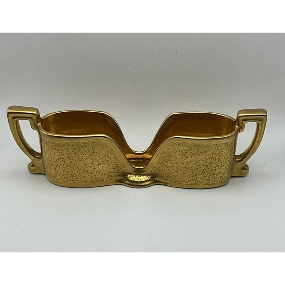 Vintage Noritake Rare Gold Gilt Art Deco Porcelain Spoon Holder Gorgeous